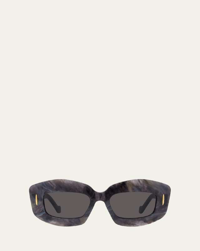Silver Screen Chunky Acetate Rectangle Sunglasses